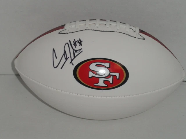 CARLOS HYDE SIGNED FOOTBALL SAN FRANCISCO 49ERS AUTOGRAPHED ROOKIE STAR