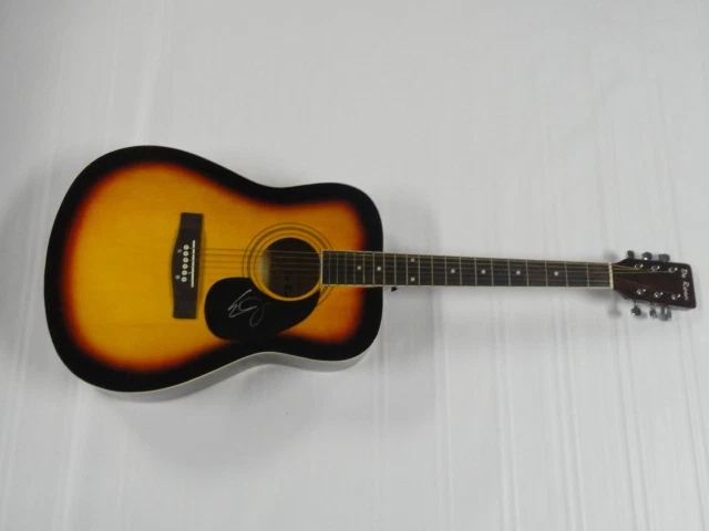 ERIC JOHNSON SIGNED SUNBURST ACOUSTIC GUITAR BLUES LEGEND G3
