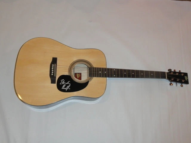 BLONDIE CHAPLIN SIGNED NATURAL ACOUSTIC GUITAR THE BEACH BOYS ROLLING STONES