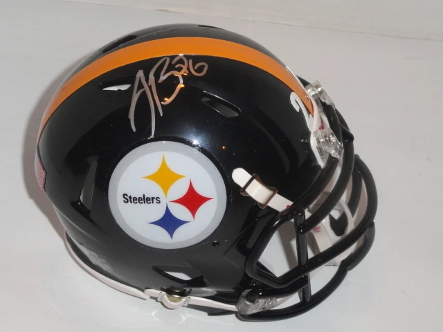 LE'VEON BELL SIGNED PITTSBURGH STEELERS CUSTOM #26 MINI HELMET EXACT PROOF