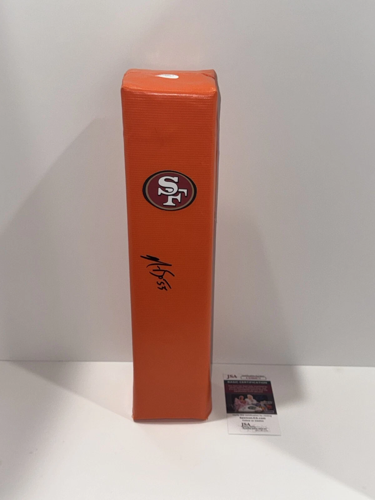 NAVORRO BOWMAN SIGNED TOUCHDOWN PYLON SAN FRANCISCO 49ERS FOOTBALL JSA COA