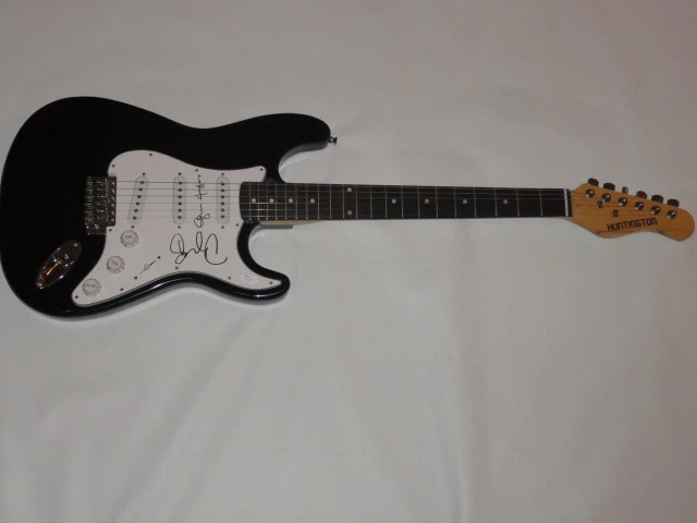 DAVID COVERDALE & GLENN HUGHES SIGNED ELECTRIC GUITAR DEEP PURPLE JSA COA