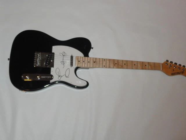 DAVID COVERDALE & GLENN HUGHES SIGNED ELECTRIC GUITAR DEEP PURPLE JSA COA