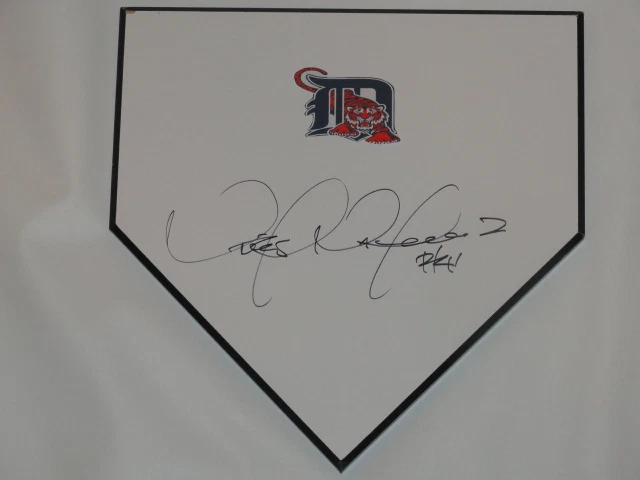 VICTOR MARTINEZ SIGNED HOME PLATE DETROIT TIGERS AUTOGRAPHED ALL STAR