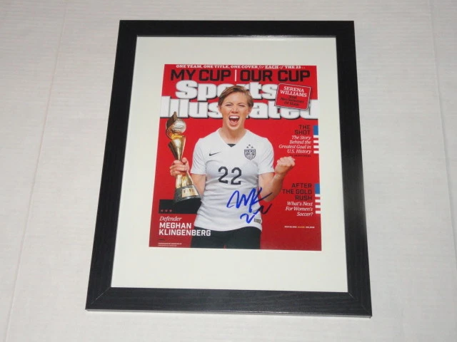 MEGHAN KLINGENBERG SIGNED FRAMED AND MATTED SPORTS ILLUSTRATED COVER PROOF