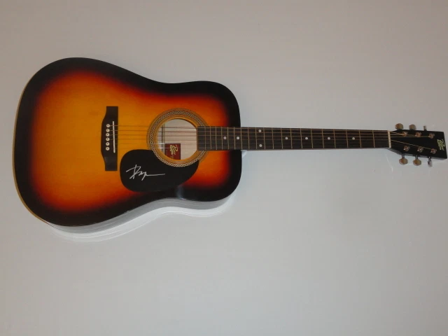 DAYA SIGNED SUNBURST ACOUSTIC GUITAR SIT STILL LOOK PRETTY PROOF