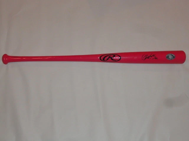 CHRISTIAN VILLANUEVA SIGNED PINK BAT SAN DIEGO PADRES MOTHER'S DAY JSA COA