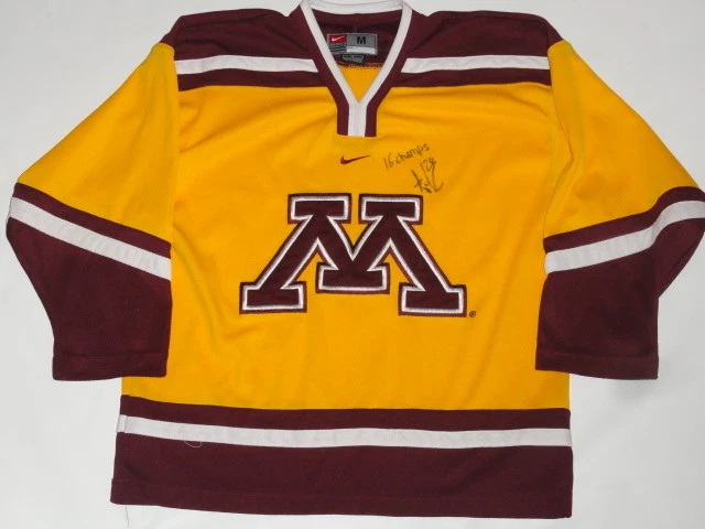 AMANDA KESSEL SIGNED MINNESOTA GOLDEN GOPHERS HOCKEY JERSEY PROOF LICENSED