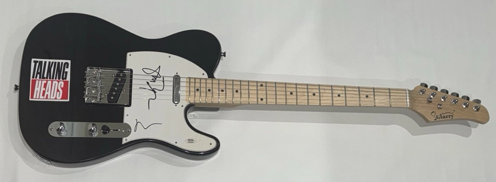 DAVID BYRNE JERRY HARRISON SIGNED ELECTRIC GUITAR THE TALKING HEADS JSA COA