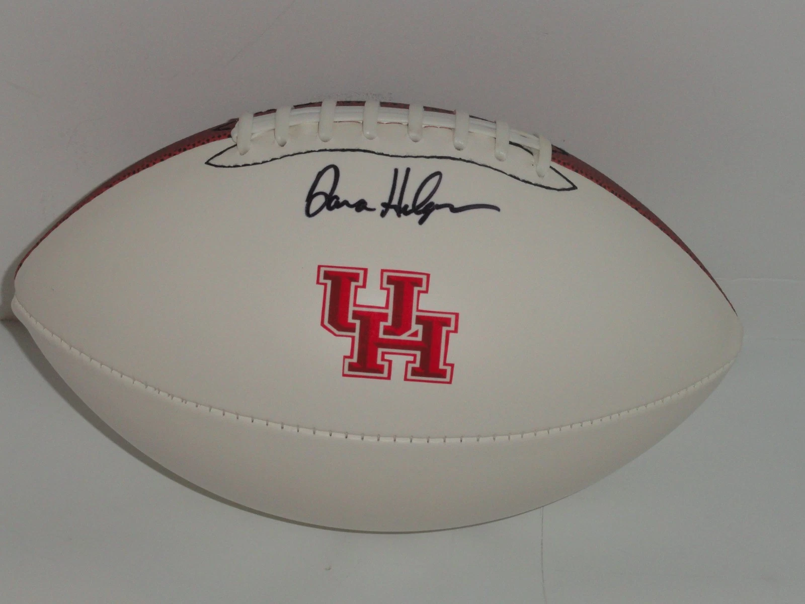 DANA HOLGORSEN SIGNED FOOTBALL HOUSTON COUGARS COACH PROOF