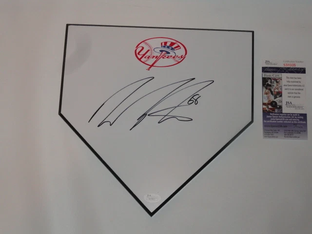 DELLIN BETANCES SIGNED HOME PLATE NEW YORK YANKEES SUPERSTAR JSA COA