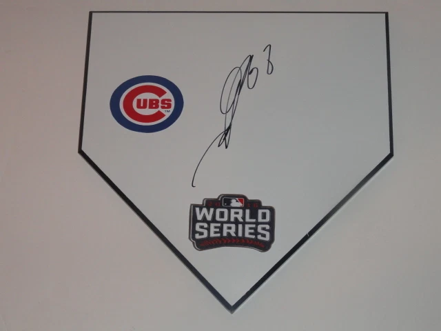 MUNENORI KAWASAKI SIGNED HOME PLATE CHICAGO CUBS 2016 WORLD SERIES PROOF