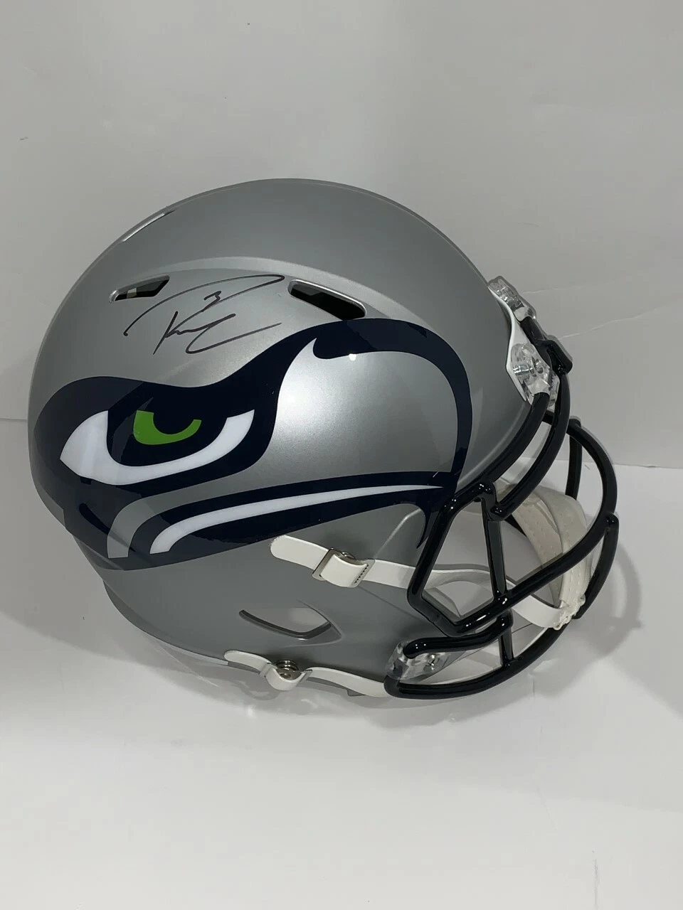 RUSSELL WILSON SIGNED SEATTLE SEAHAWKS FULL-SIZE REPLICA AMP HELMET RARE JSA COA