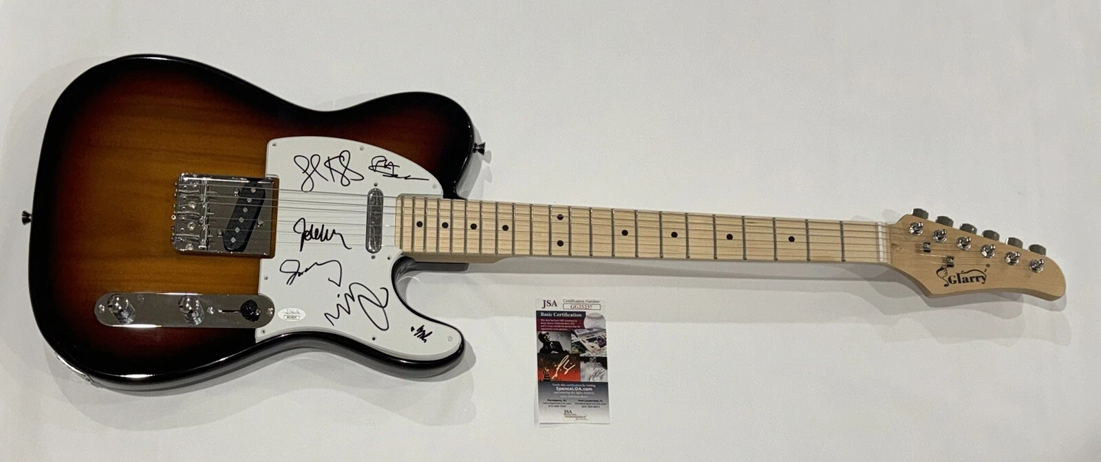 WILCO SIGNED SUNBURST ELECTRIC GUITAR JEFF TWEEDY ALL 6 VERY RARE JSA COA COLLECTIBLE MEMORABILIA