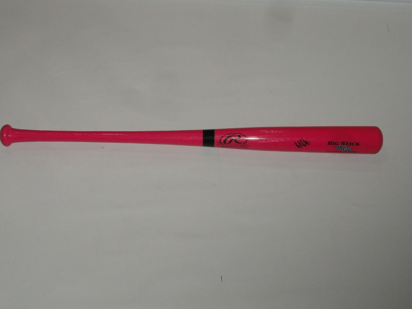 BRENDAN RODGERS SIGNED PINK RAWLINGS BAT COLORADO ROCKIES MOTHERS DAY PROOF