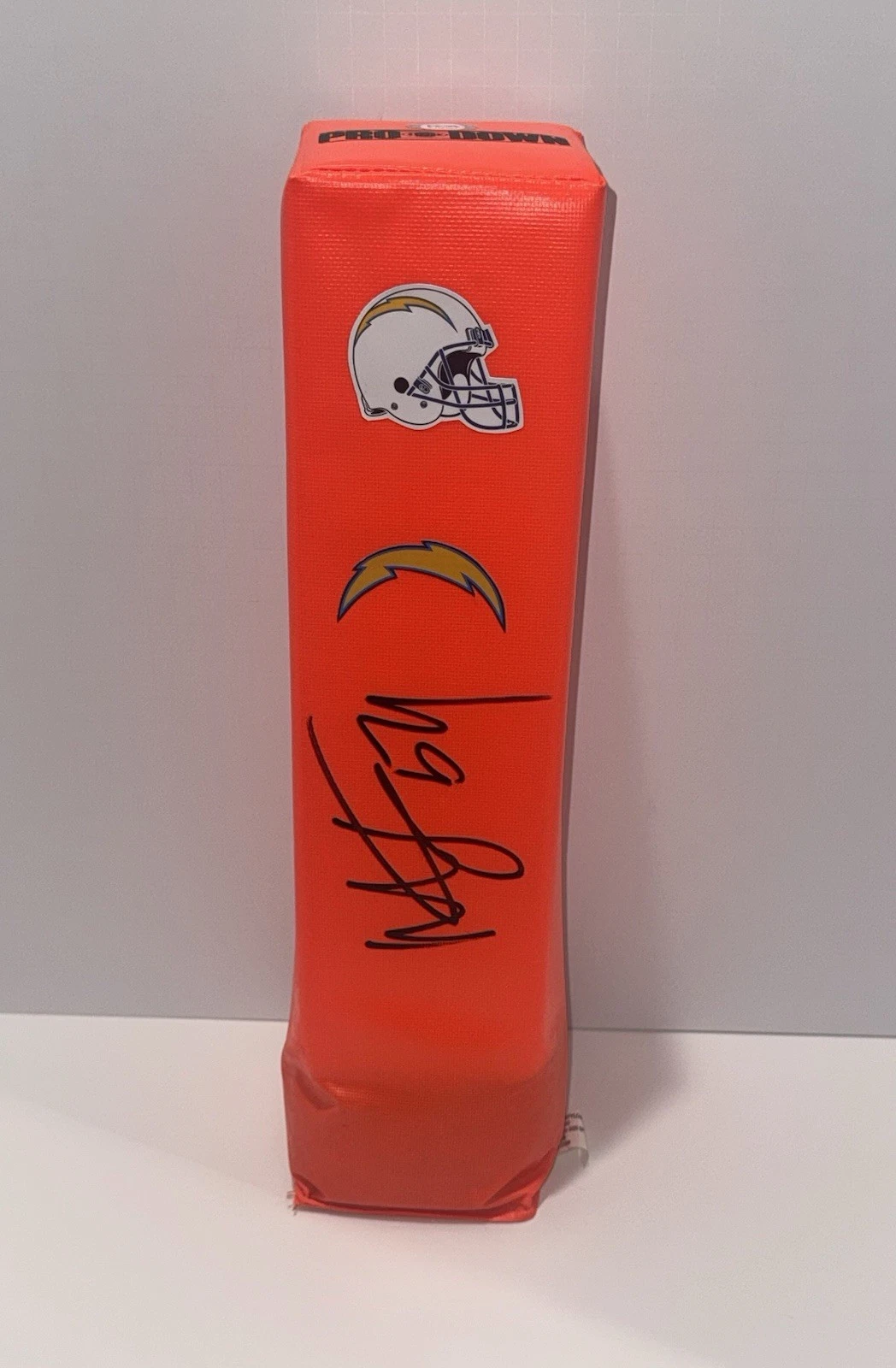 MELVIN INGRAM SIGNED TOUCHDOWN PYLON LOS ANGELES CHARGERS SAN DIEGO PSA COA