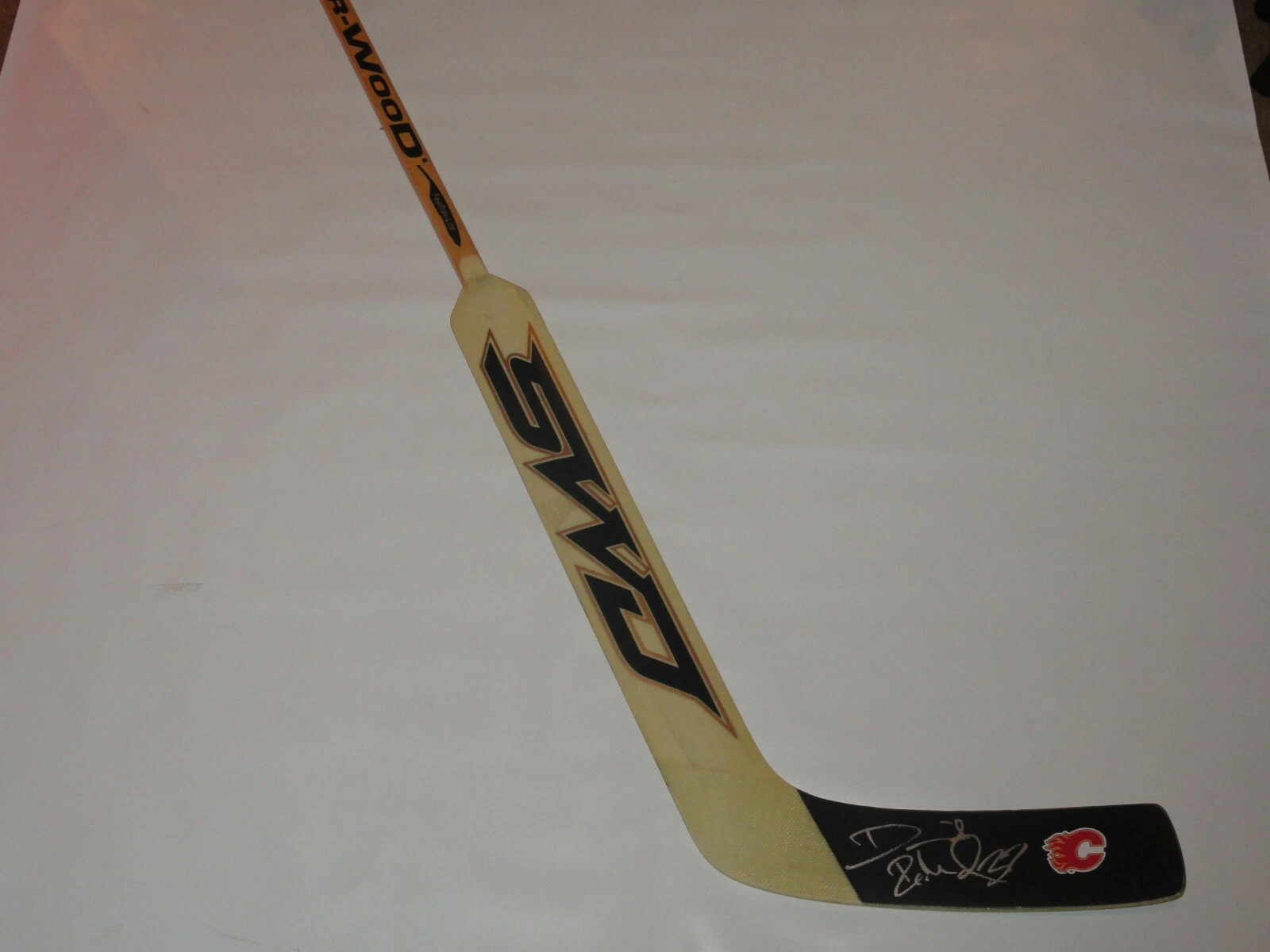 DAVID RITTICH SIGNED GOALIE STICK CALGARY FLAMES AUTOGRAPHED PROOF