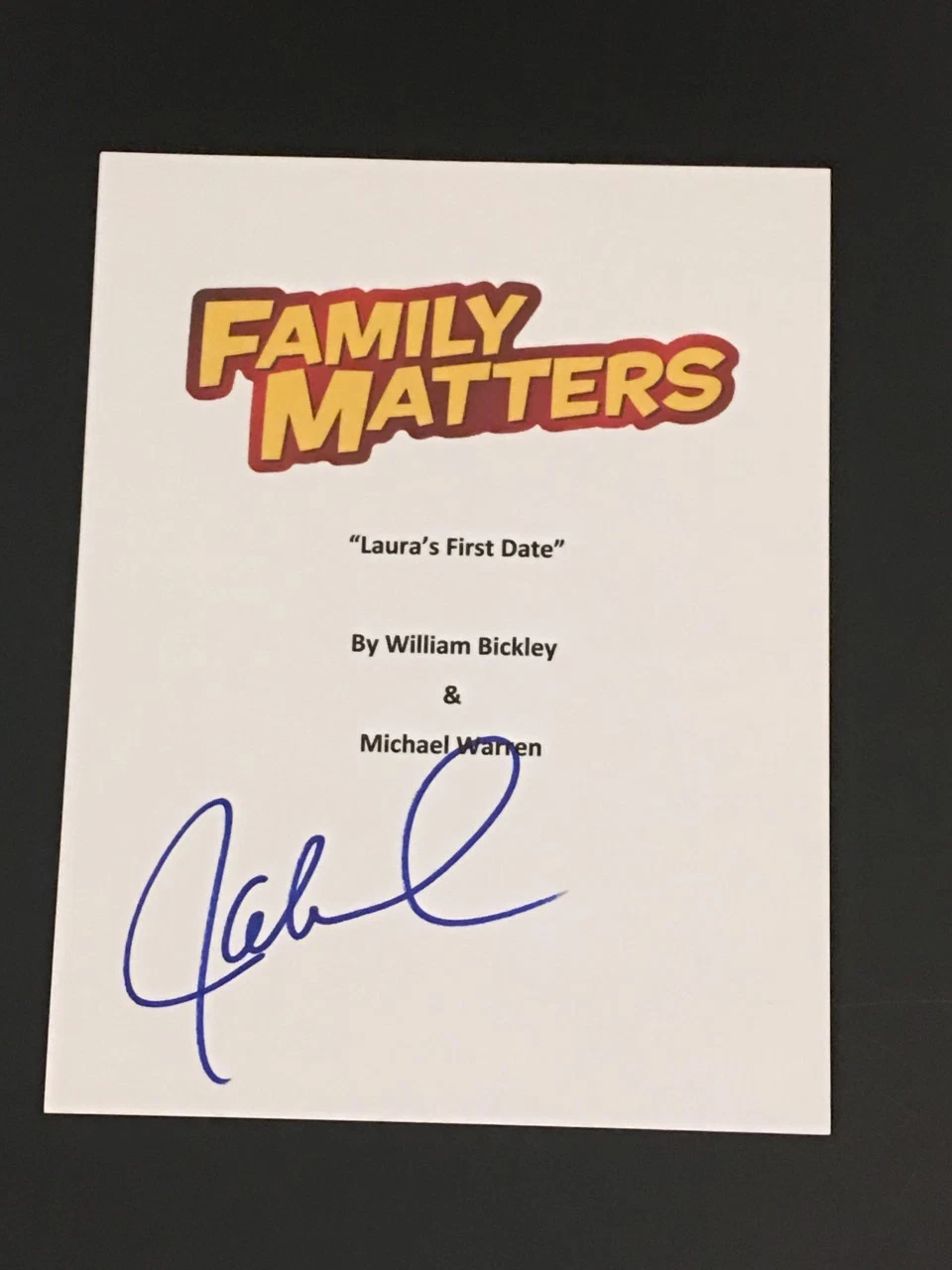 JALEEL WHITE SIGNED FAMILY MATTERS 