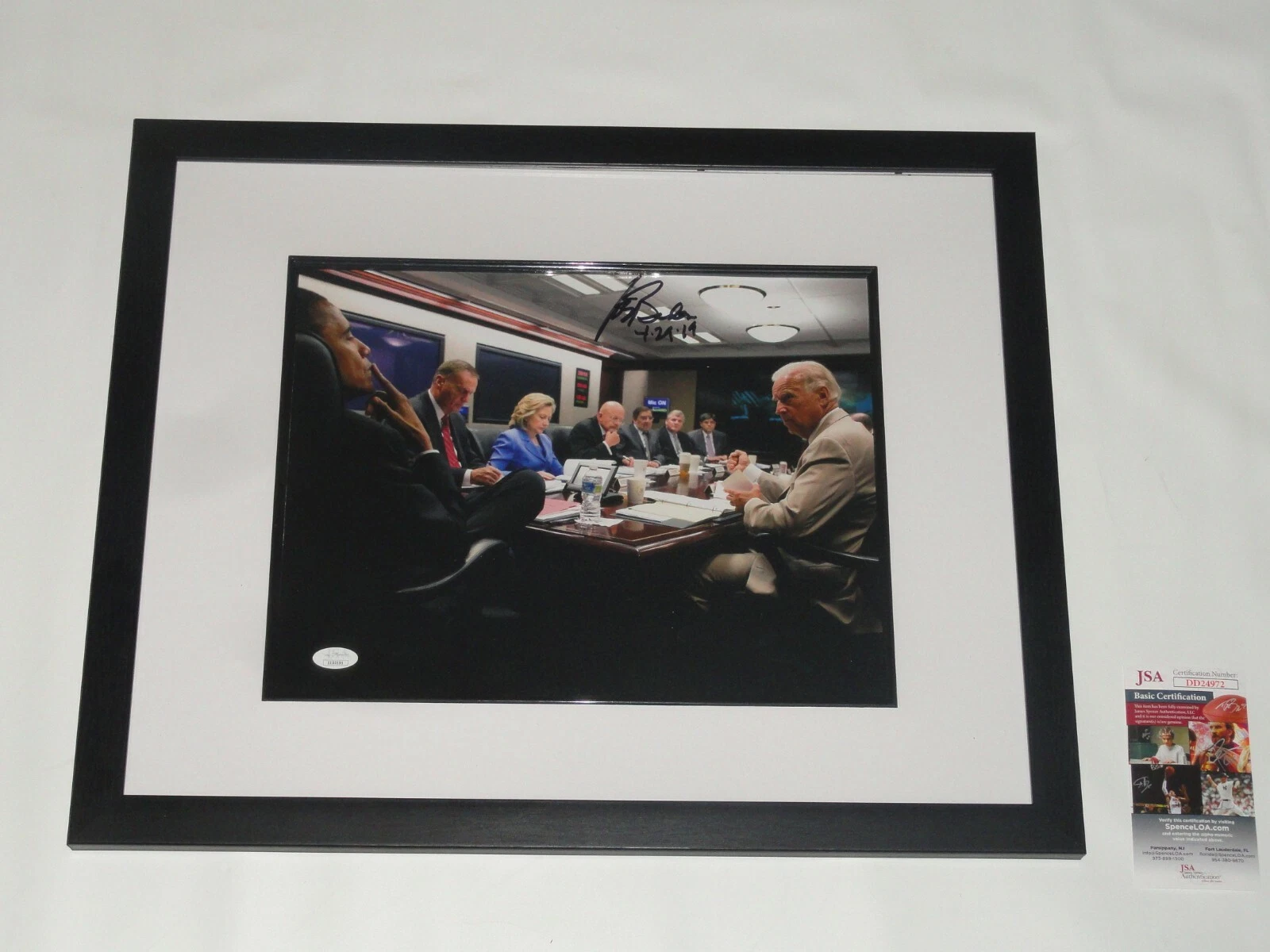 JOE BIDEN SIGNED FRAMED MATTED 11X14 SITUATION ROOM PHOTO 2020 PRESIDENT JSA COA