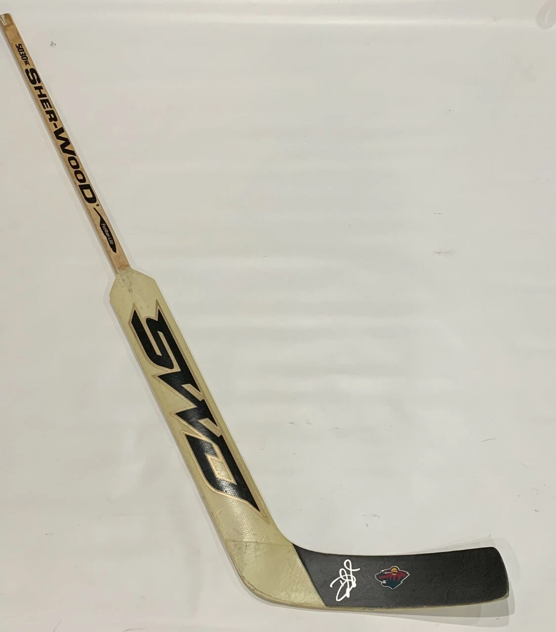 DEVAN DUBNYK SIGNED GOALIE STICK MINNESOTA WILD AUTOGRAPHED PROOF
