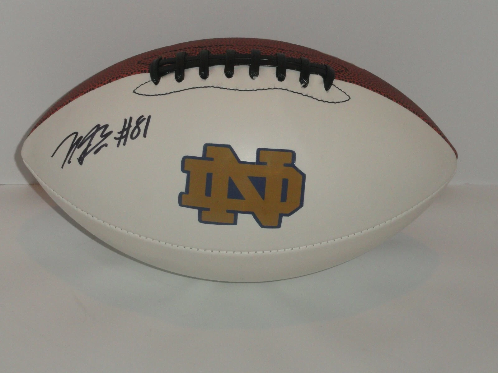 MILES BOYKIN SIGNED FOOTBALL NOTRE DAME FIGHTING IRISH STUD PROOF