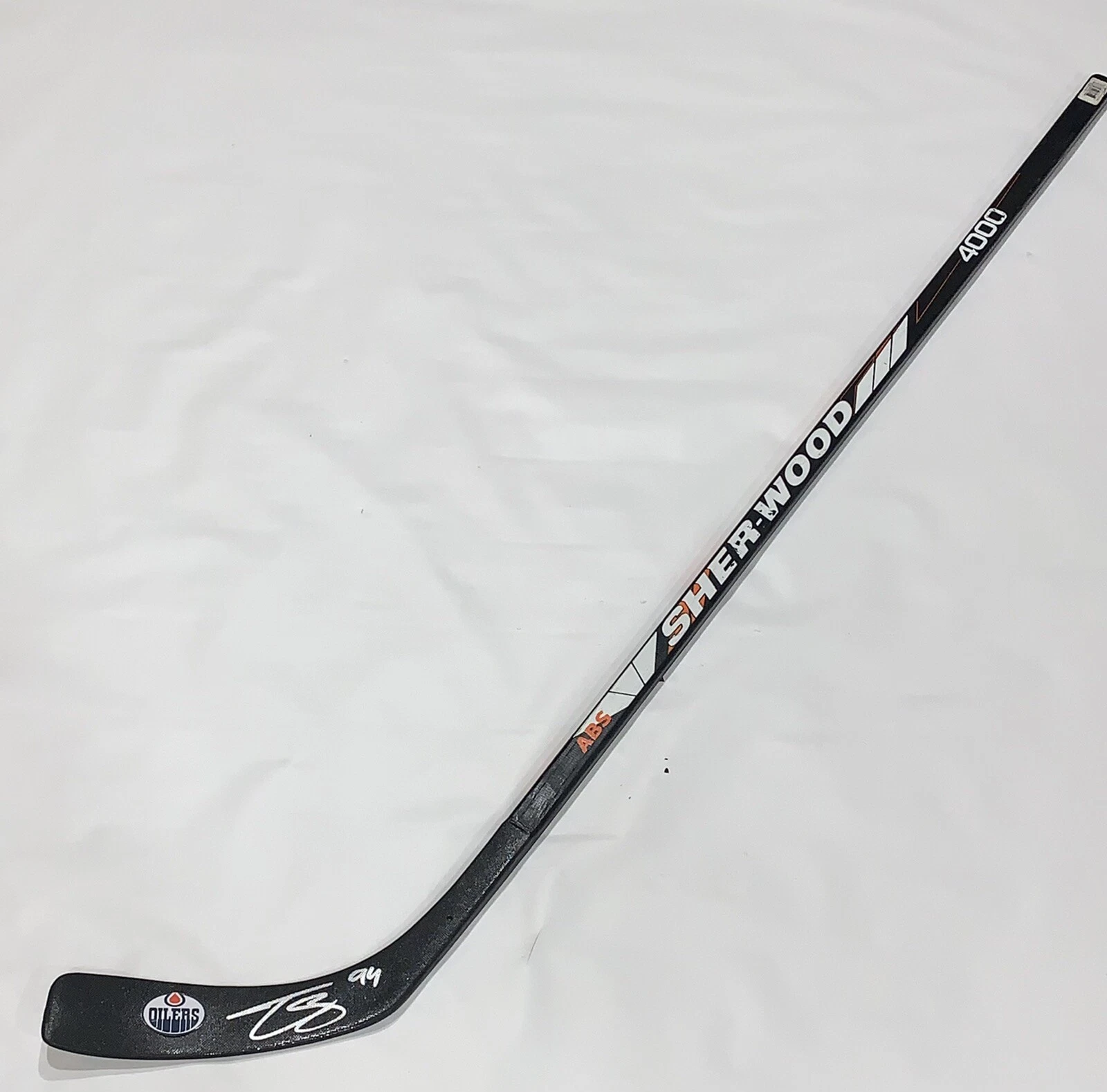 TYSON BARRIE SIGNED HOCKEY STICK EDMONTON OILERS AUTOGRAPHED