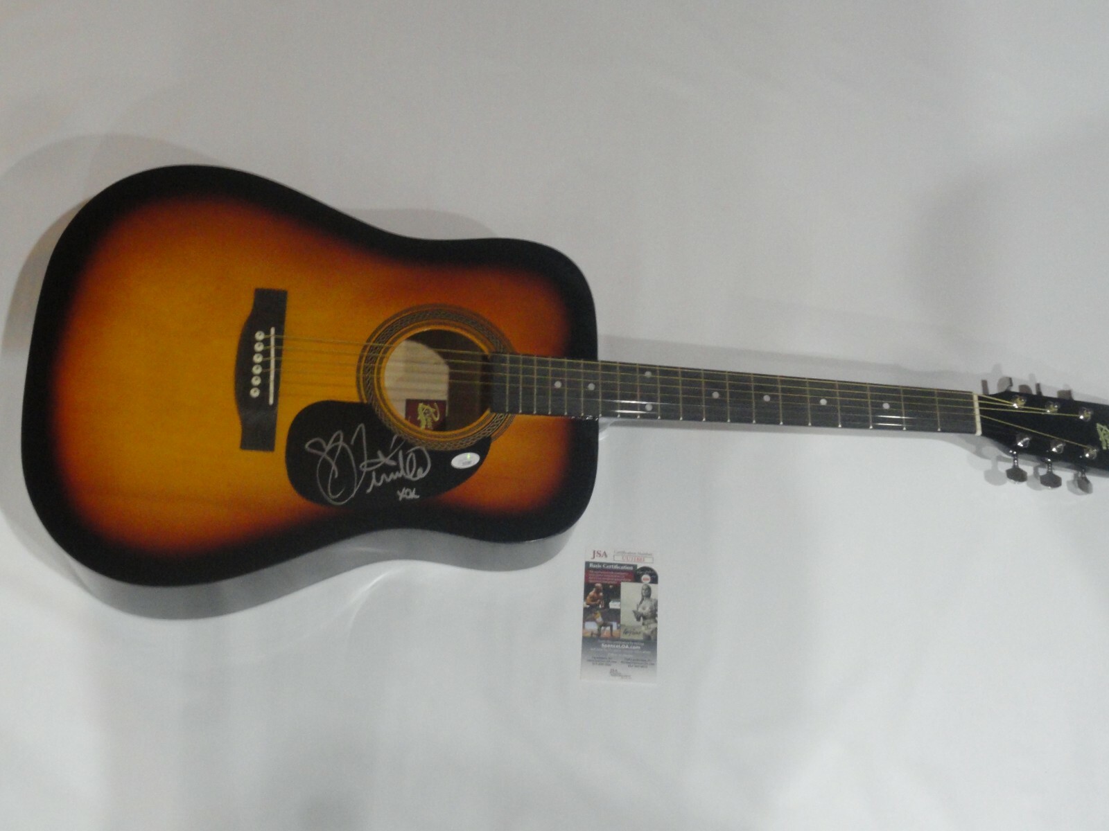 TENILLE TOWNES SIGNED FULL-SIZE SUNBURST ACOUSTIC GUITAR COUNTRY STAR JSA COA