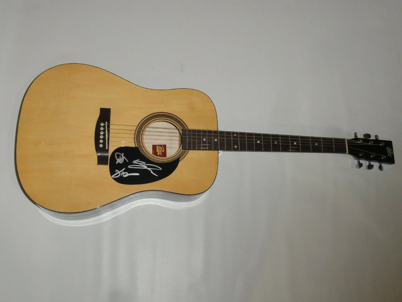 THE CADILLAC THREE SIGNED NATURAL ACOUSTIC GUITAR ALL 3 RARE PROOF JSA COA