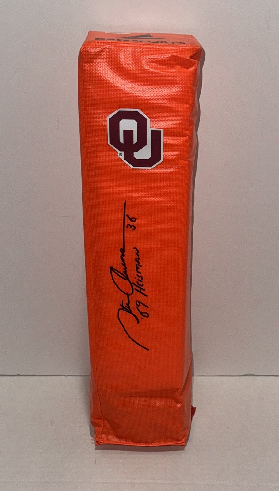 STEVE OWENS SIGNED TOUCHDOWN PYLON OKLAHOMA SOONERS 69 JSA COA