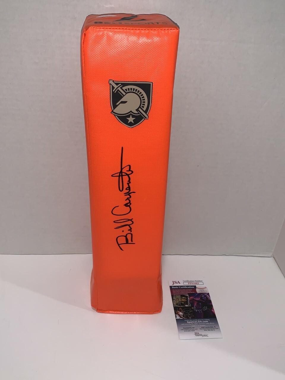 BILL CARPENTER SIGNED TOUCHDOWN PYLON ARMY CADETS KNIGHTS JSA COA