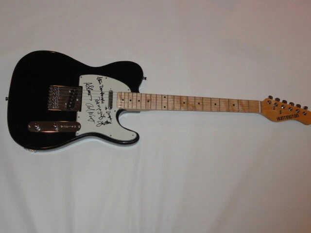 THE DIXIE DREGS SIGNED BLACK ELECTRIC GUITAR STEVE MORSE MORGANSTEIN 5X JSA COA
