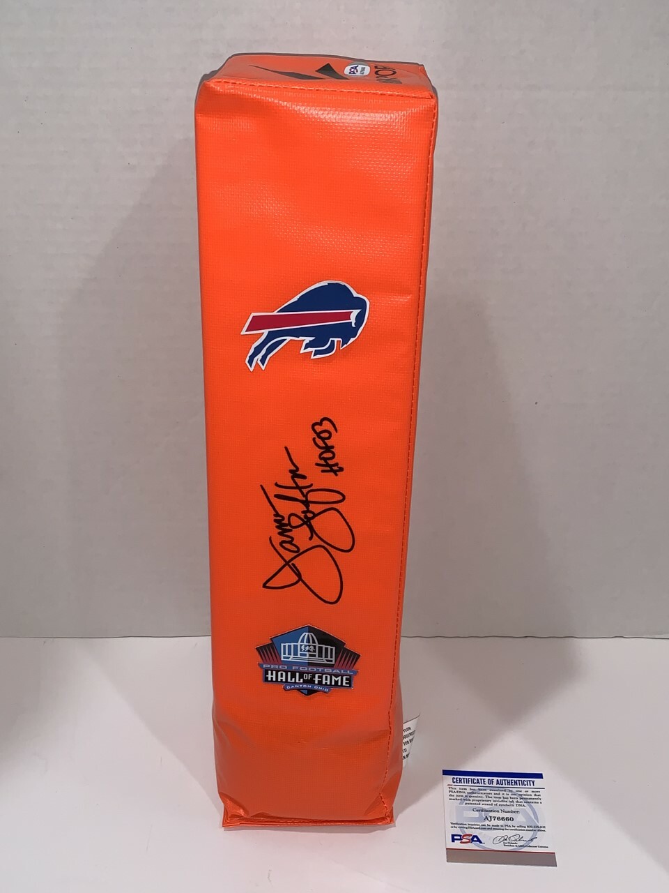 JAMES LOFTON SIGNED TOUCHDOWN PYLON BUFFALO BILLS FOOTBALL HOF PSA COA