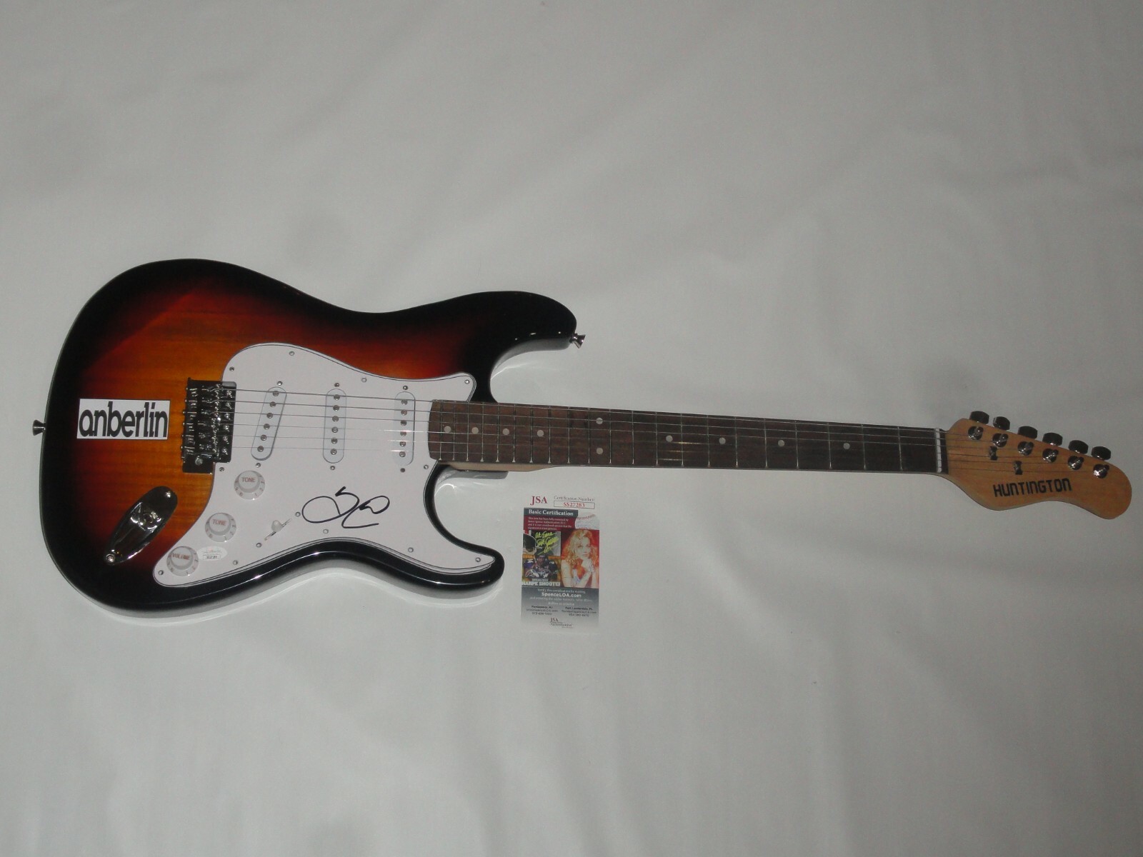 STEPHEN CHRISTIAN SIGNED SUNBURST ELECTRIC GUITAR ANBERLIN PROOF JSA COA