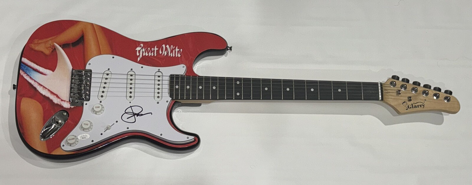 JACK RUSSELL SIGNED ELECTRIC GUITAR GREAT WHITE PROOF JSA COA