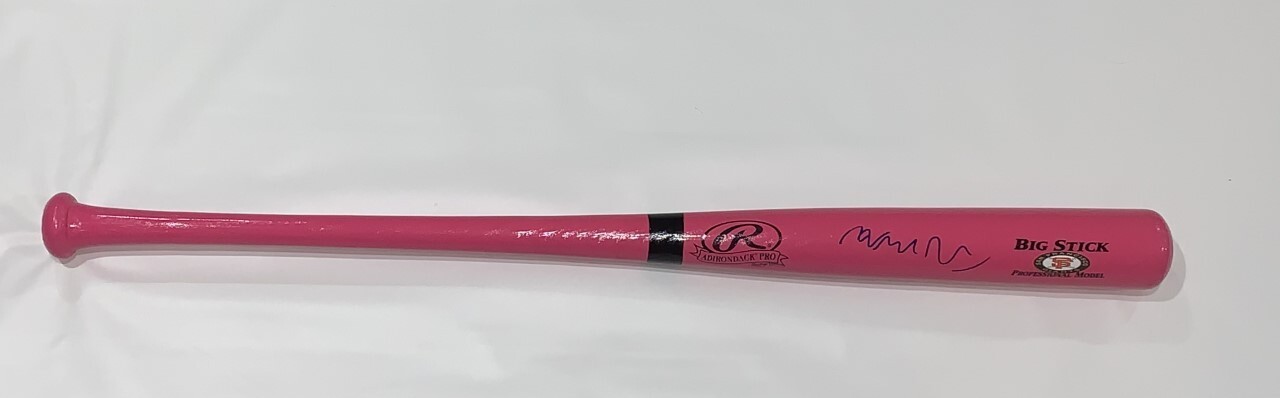 ALYSSA NAKKEN SIGNED FULL SIZE RAWLINGS PINK BAT SAN FRANCISCO GIANTS JSA COA