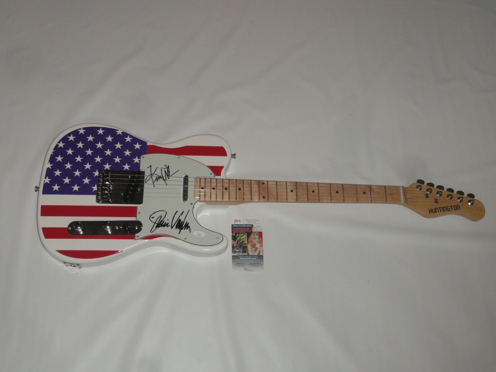 THE FABULOUS THUNDERBIRDS SIGNED USA GUITAR JIMMIE VAUGHAN KIM WILSON JSA COA