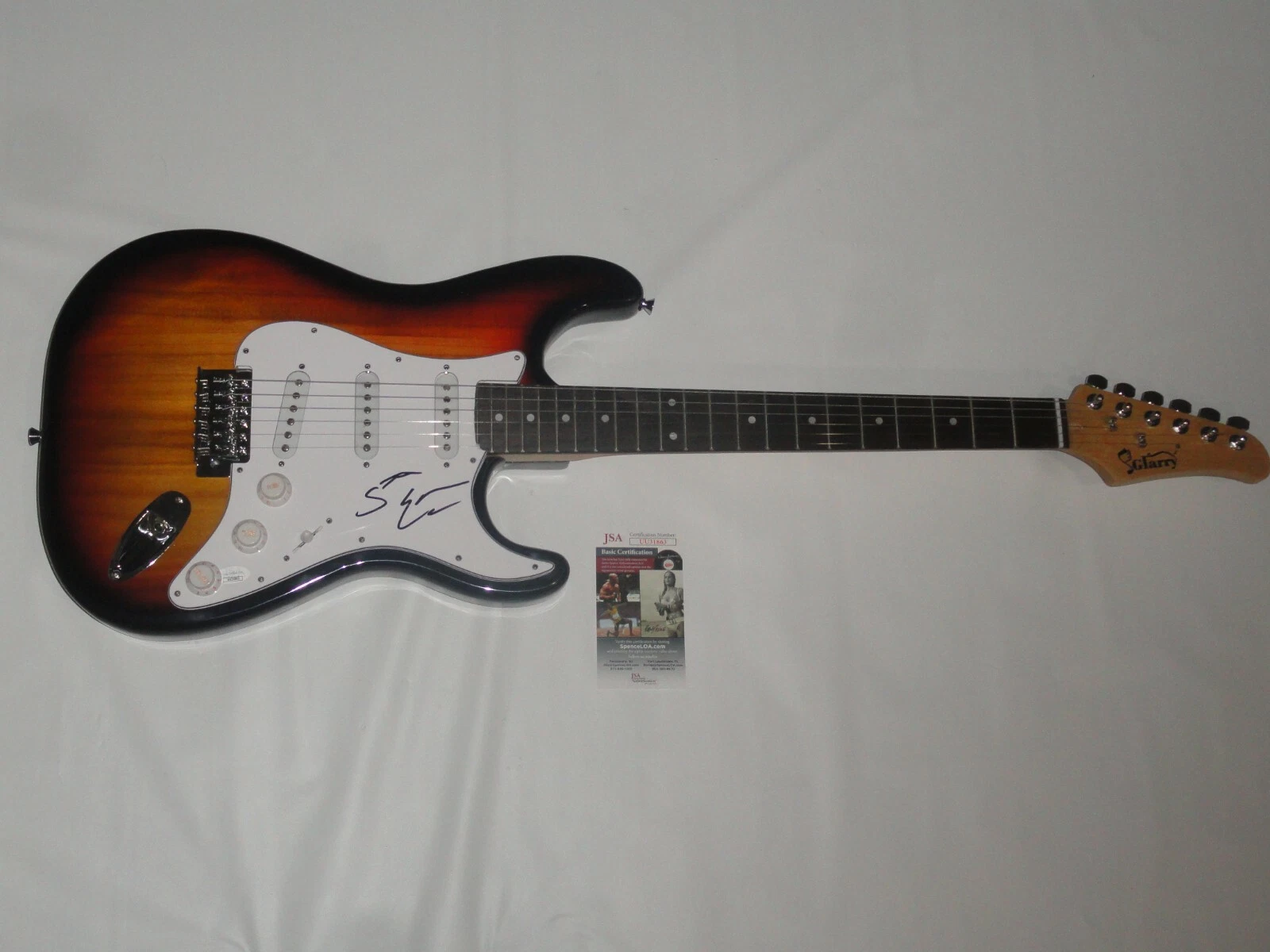 STEVE EARLE SIGNED SUNBURST ELECTRIC GUITAR AUTOGRAPHED LEGEND JSA COA