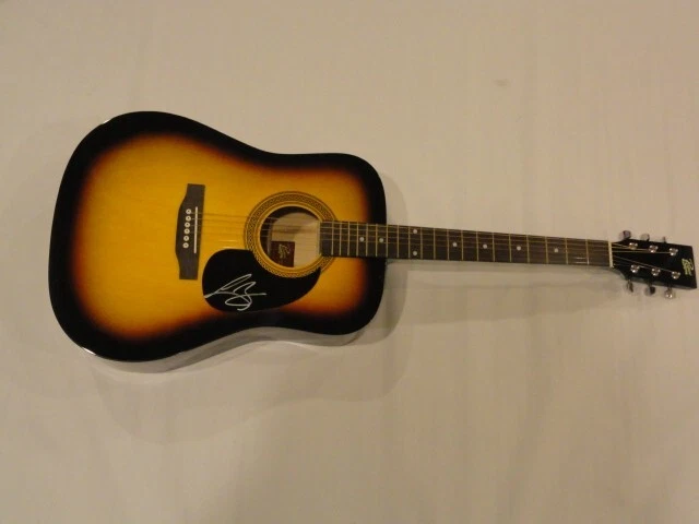 LEE BRICE SIGNED FULL-SIZE SUNBURST ACOUSTIC GUITAR COUNTRY SUPERSTAR JSA COA