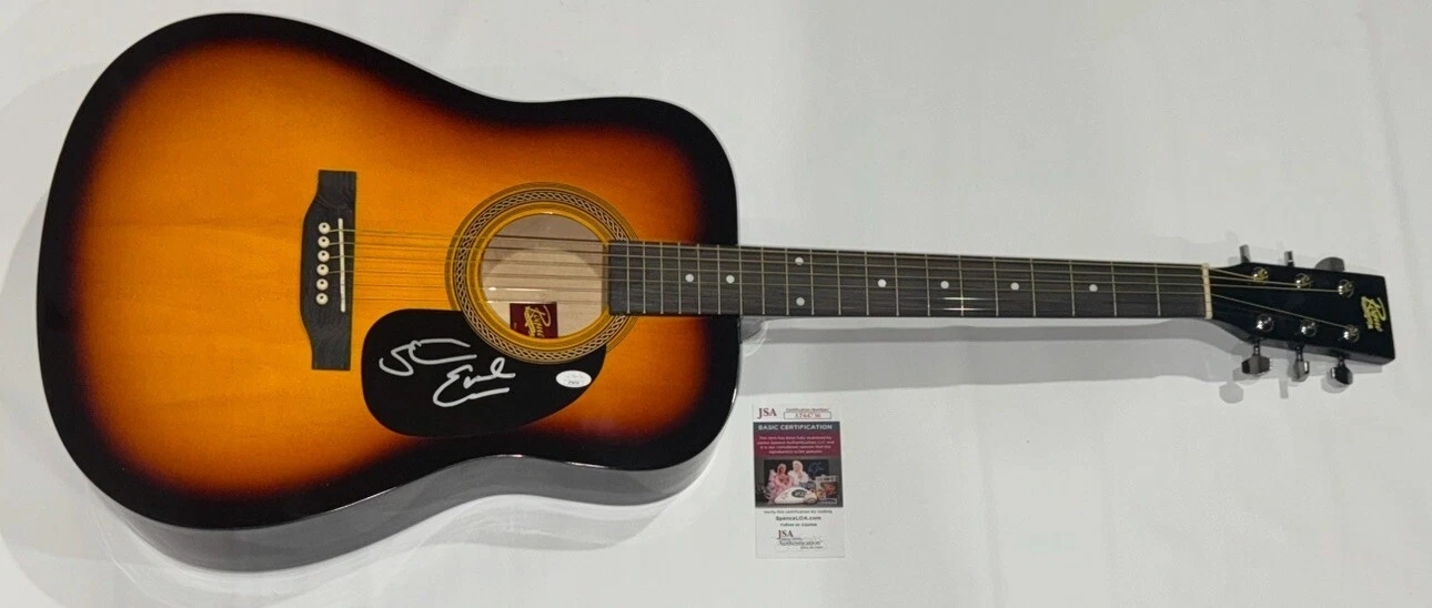 STEVE EARLE SIGNED SUNBURST ACOUSTIC GUITAR AUTOGRAPHED LEGEND RARE JSA COA