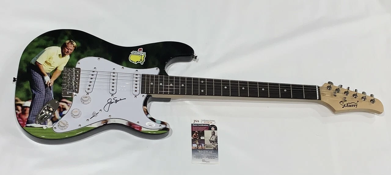 JACK NICKLAUS SIGNED ELECTRIC GUITAR CUSTOM GRAPHICS MASTERS LEGEND JSA COA