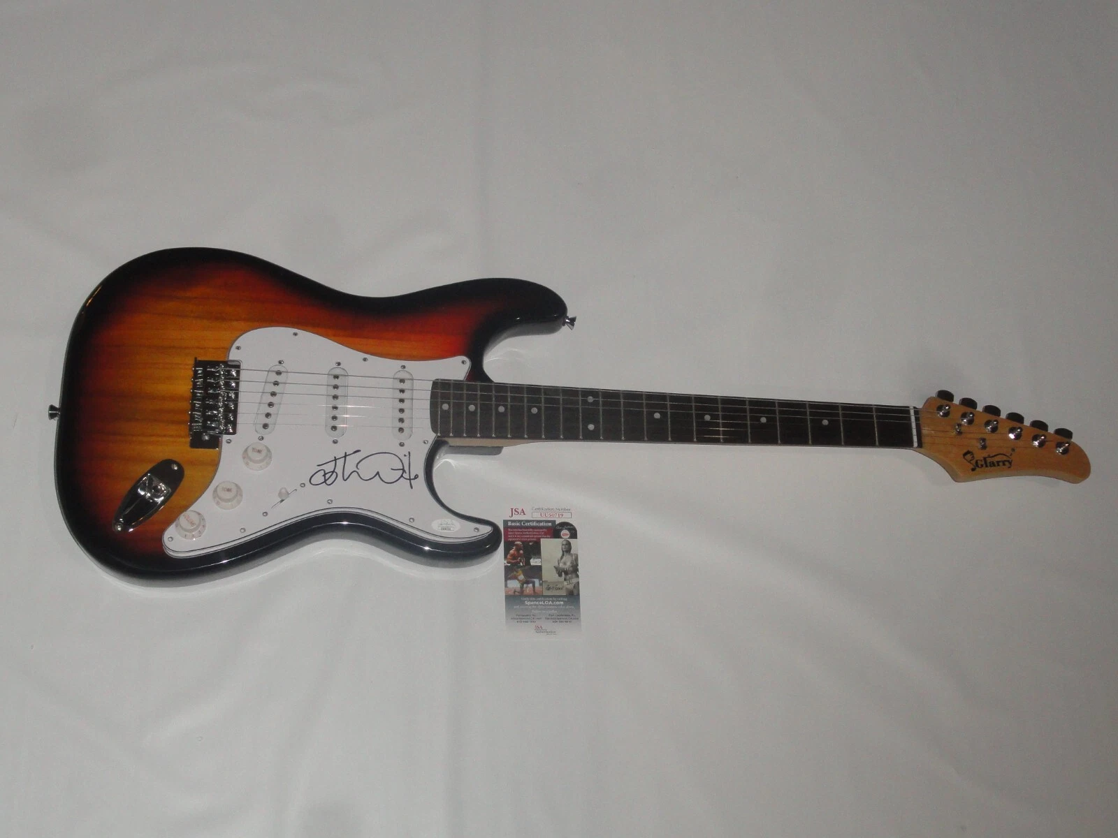 JOHN WAITE SIGNED SUNBURST ELECTRIC GUITAR AUTOGRAPHED PROOF JSA COA