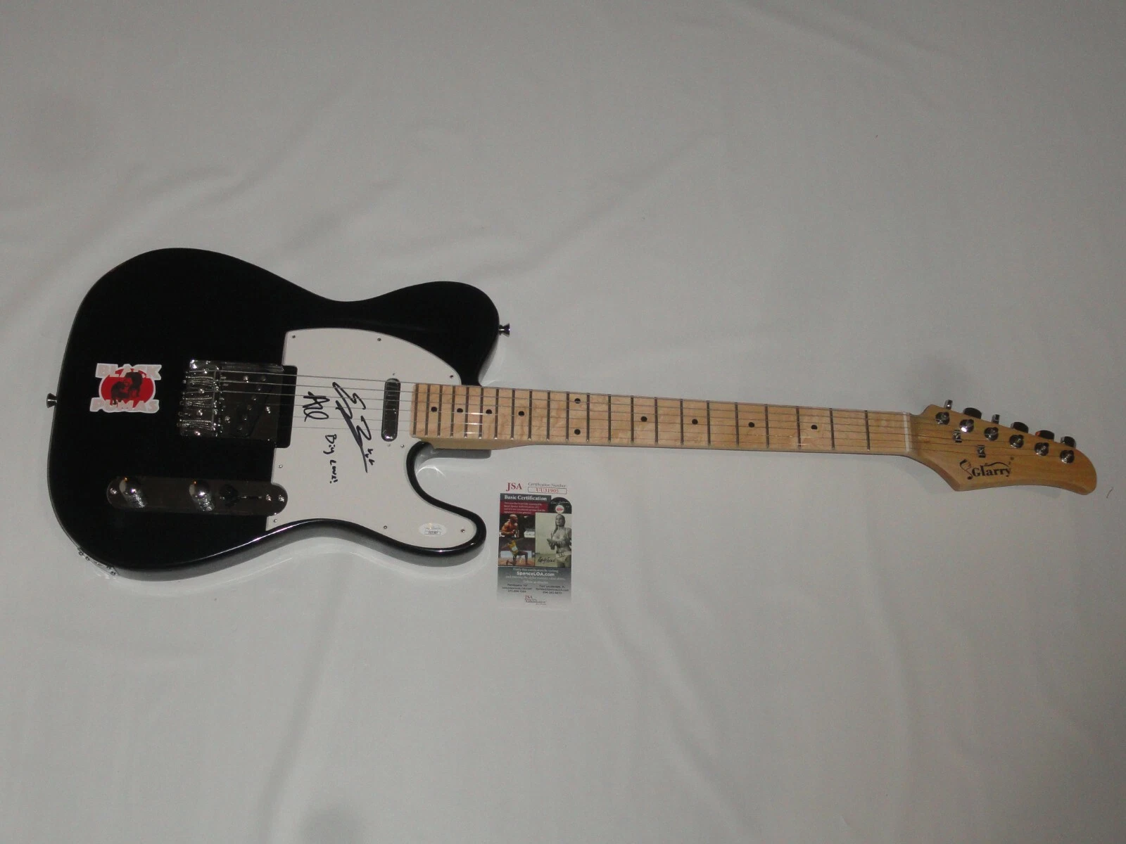 BLACK PUMAS SIGNED BLACK ELECTRIC GUITAR ERIC BURTON ADRIAN QUESADA JSA COA