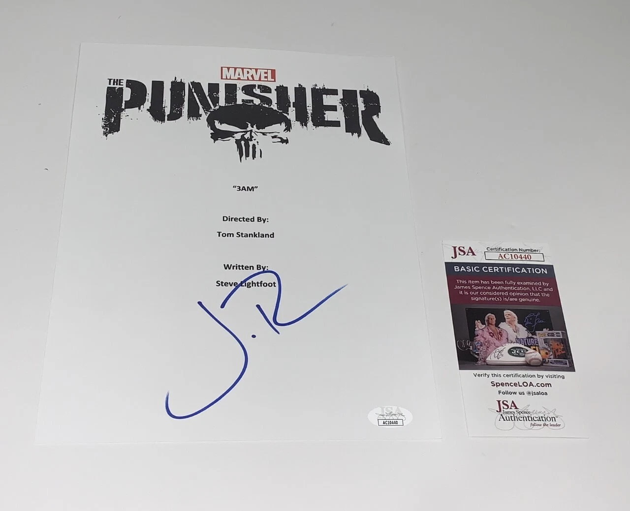 JON BERNTHAL SIGNED THE PUNISHER 3AM PILOT EPISODE SCRIPT PROOF JSA COA