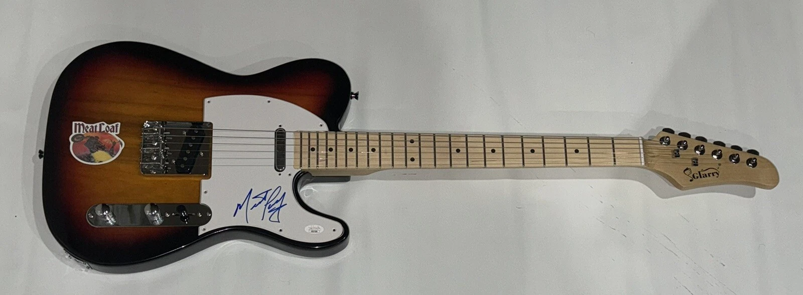 MEAT LOAF SIGNED SUNBURST ELECTRIC GUITAR BAT OUT OF HELL PROOF JSA COA 1