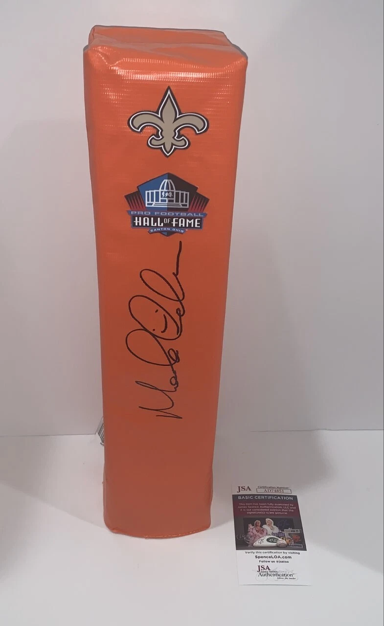 MORTEN ANDERSON SIGNED TOUCHDOWN PYLON NEW ORLEANS SAINTS FOOTBALL HOF JSA COA