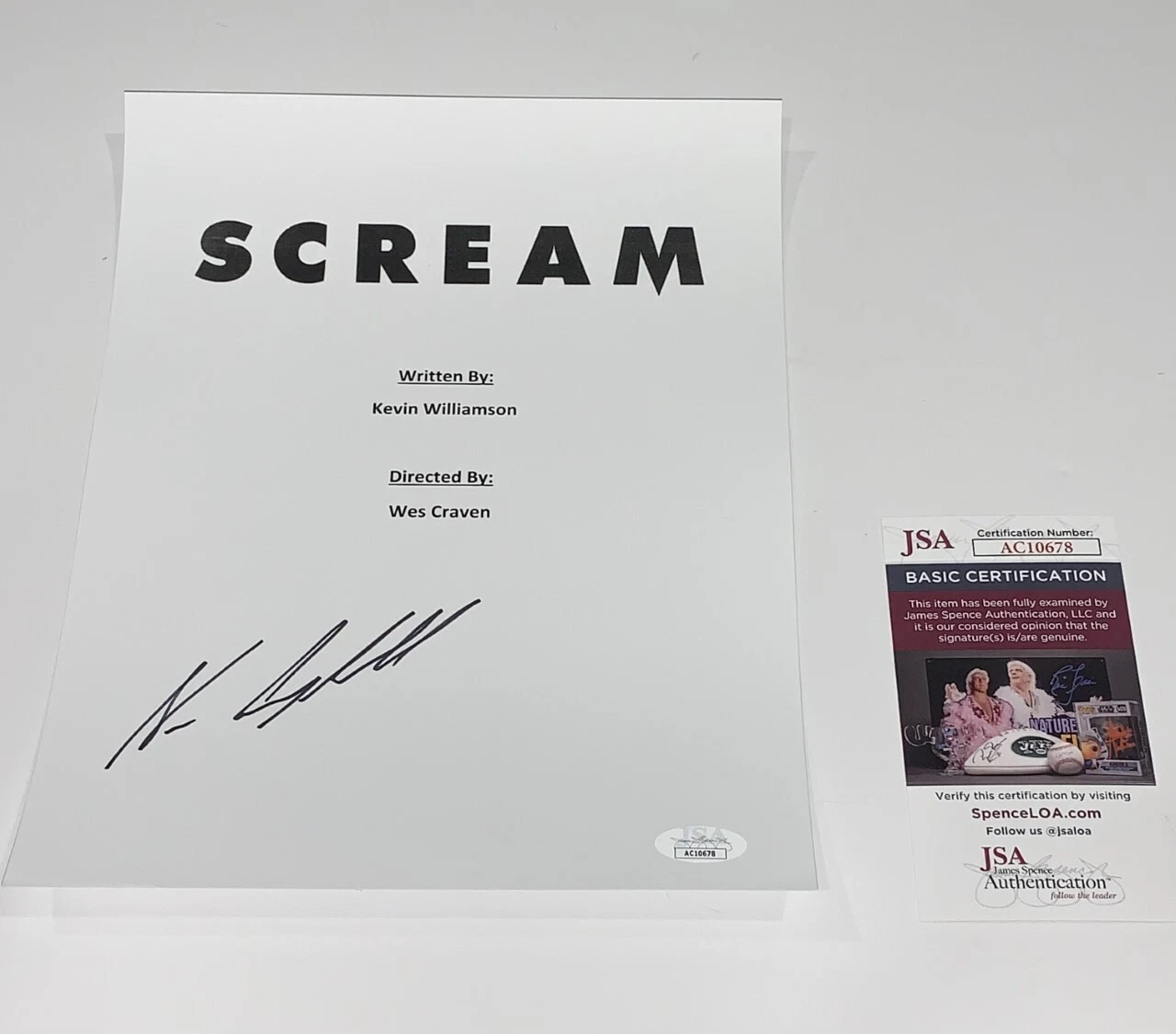 NEVE CAMPBELL SIGNED SCREAM FULL MOVIE SCRIPT SIDNEY PROOF JSA COA