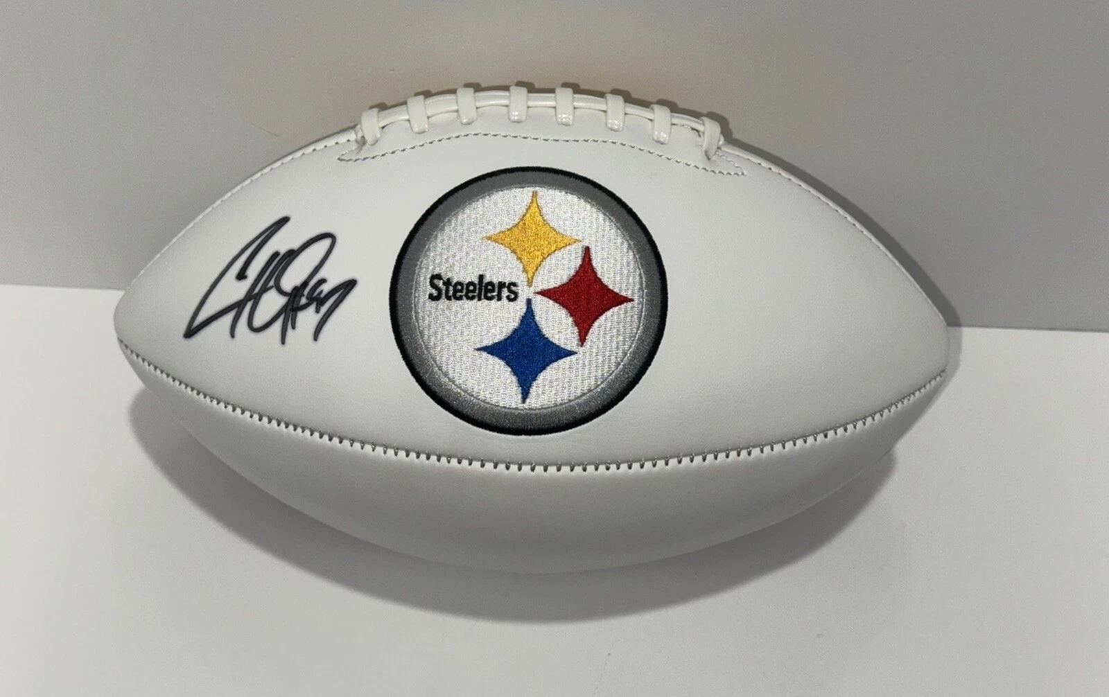 CAMERON HEYWARD SIGNED PITTSBURGH STEELERS LOGO FOOTBALL PROOF JSA COA