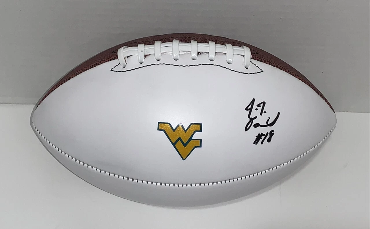 JT DANIELS SIGNED FOOTBALL WEST VIRGINIA MOUNTAINEERS PROOF J.T. JSA COA