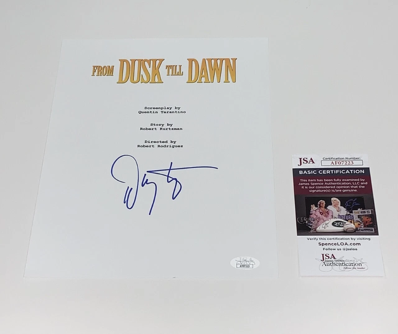 DANNY TREJO SIGNED FROM DUSK TIL DAWN FULL MOVIE SCRIPT JSA COA