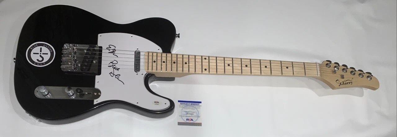 BLUE OSYTER CULT SIGNED BLACK ELECTRIC GUITAR BUCK DHARMA ERIC BLOOM PSA COA